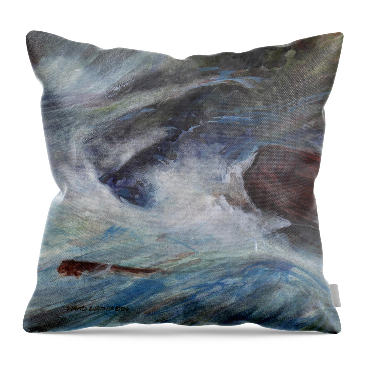 David Ladmore Throw Pillow featuring the painting Bright Storm 2 by David Ladmore
