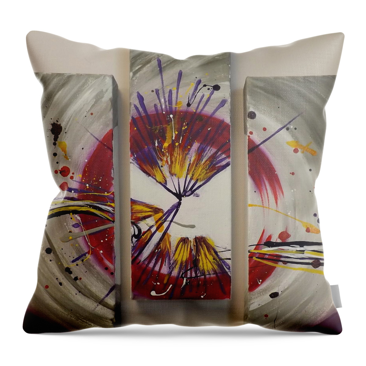 Paintingsbydarren Throw Pillow featuring the painting Bullseye by Darren Robinson