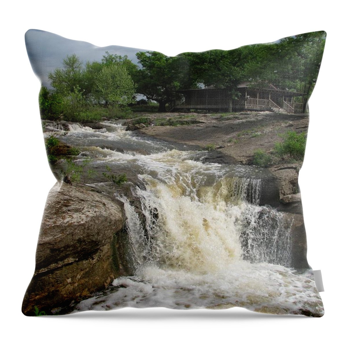 Butcher Falls Throw Pillow featuring the photograph Butcher Falls by Keith Stokes