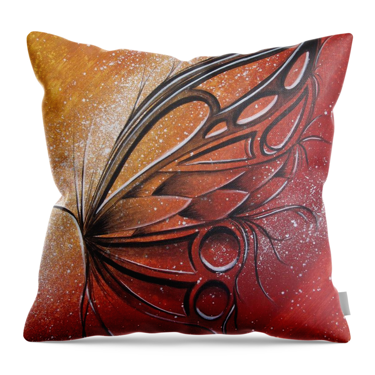 Reina Throw Pillow featuring the painting Butterfly 6 by Reina Cottier
