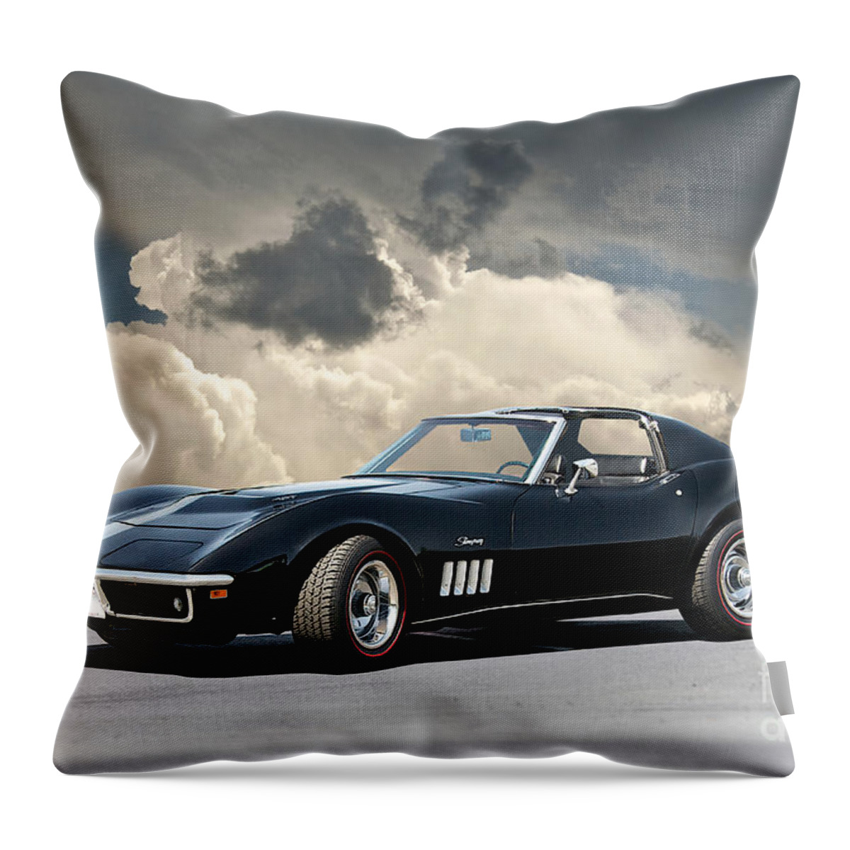 Auto Throw Pillow featuring the photograph C3 Corvette Stingray by Dave Koontz