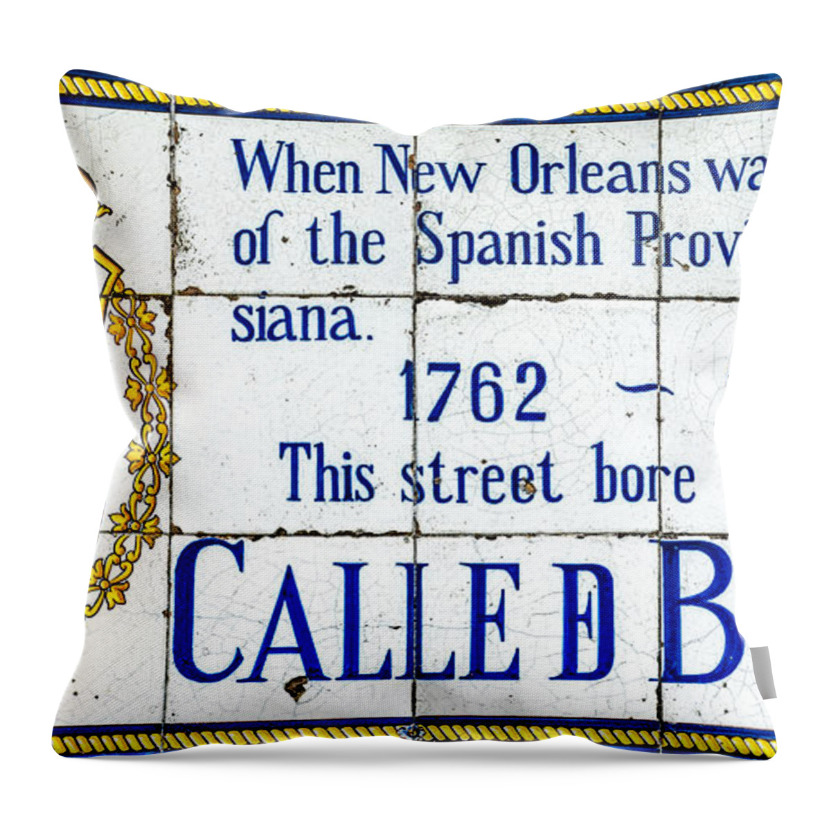 Calle D Borbon Throw Pillow featuring the photograph Calle D Borbon by David Morefield
