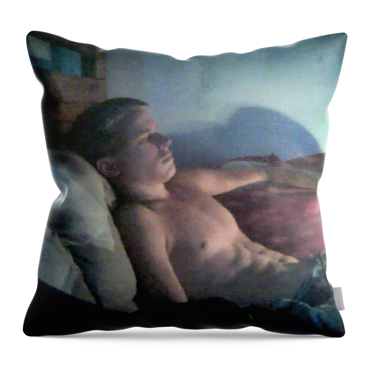 Can't Sleep Throw Pillow featuring the painting Can't Sleep  by Troy Caperton