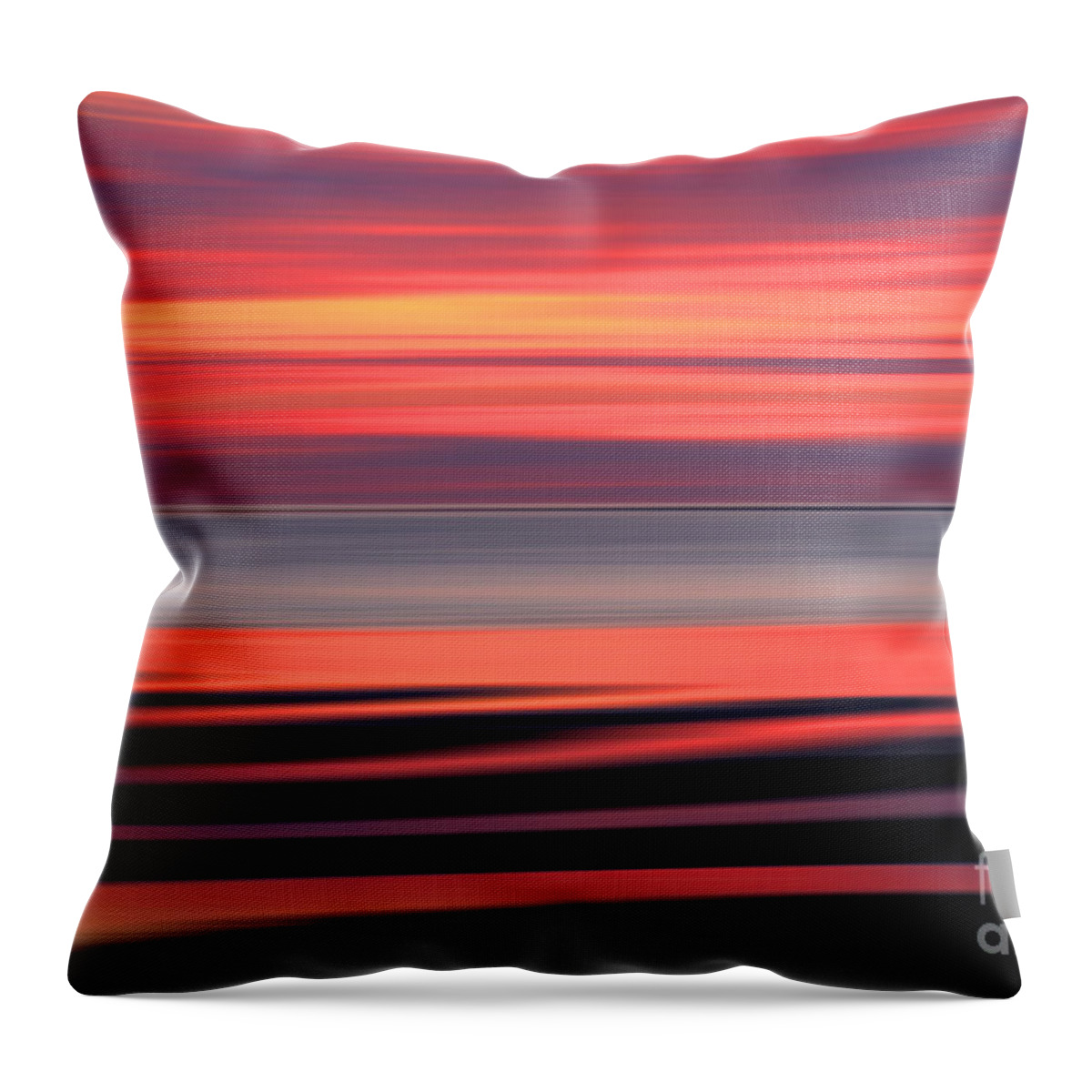 Sunset Throw Pillow featuring the digital art Cape Cod Sunset Abstract by Jayne Carney