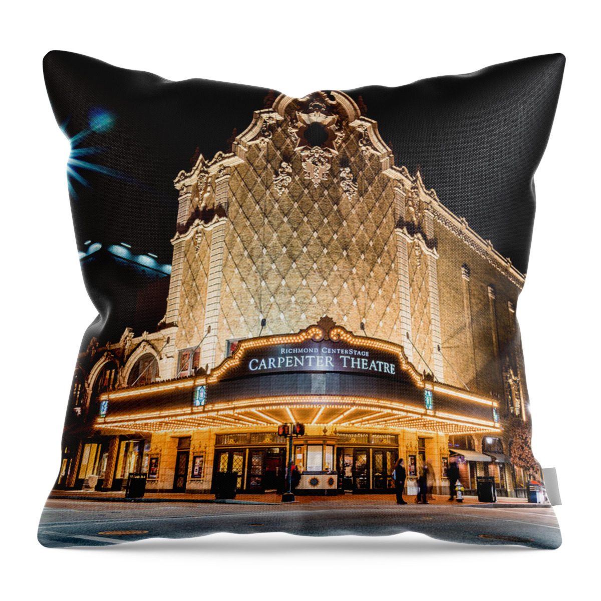 Rva Throw Pillow featuring the photograph Carpenter Center by Stacy Abbott