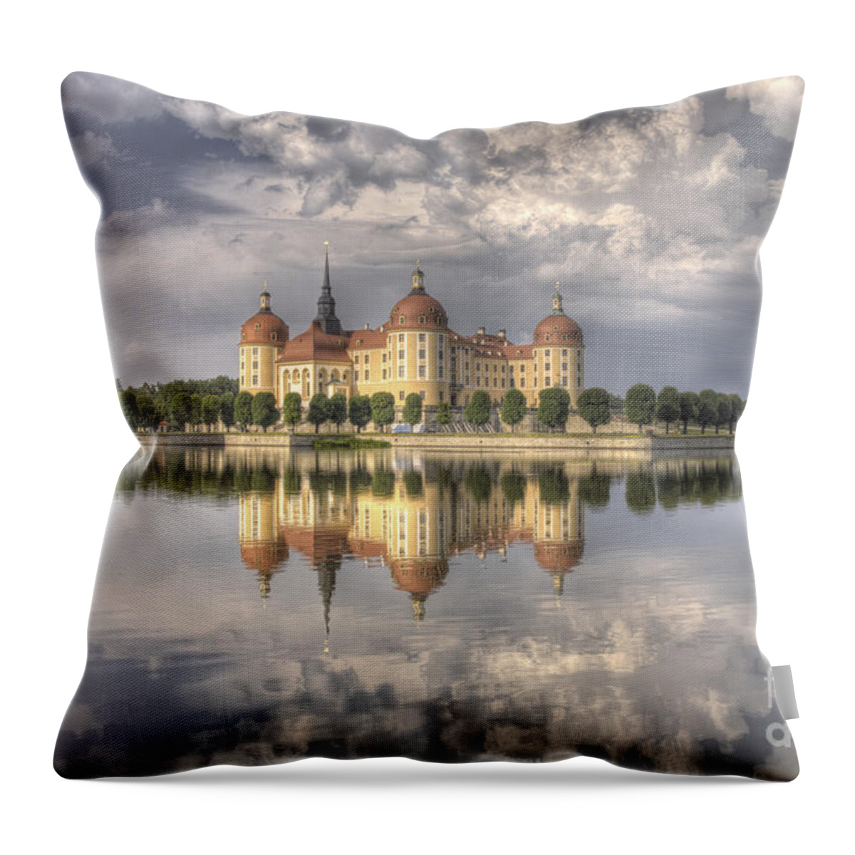 Castle Throw Pillow featuring the photograph Castle in the Air by Heiko Koehrer-Wagner