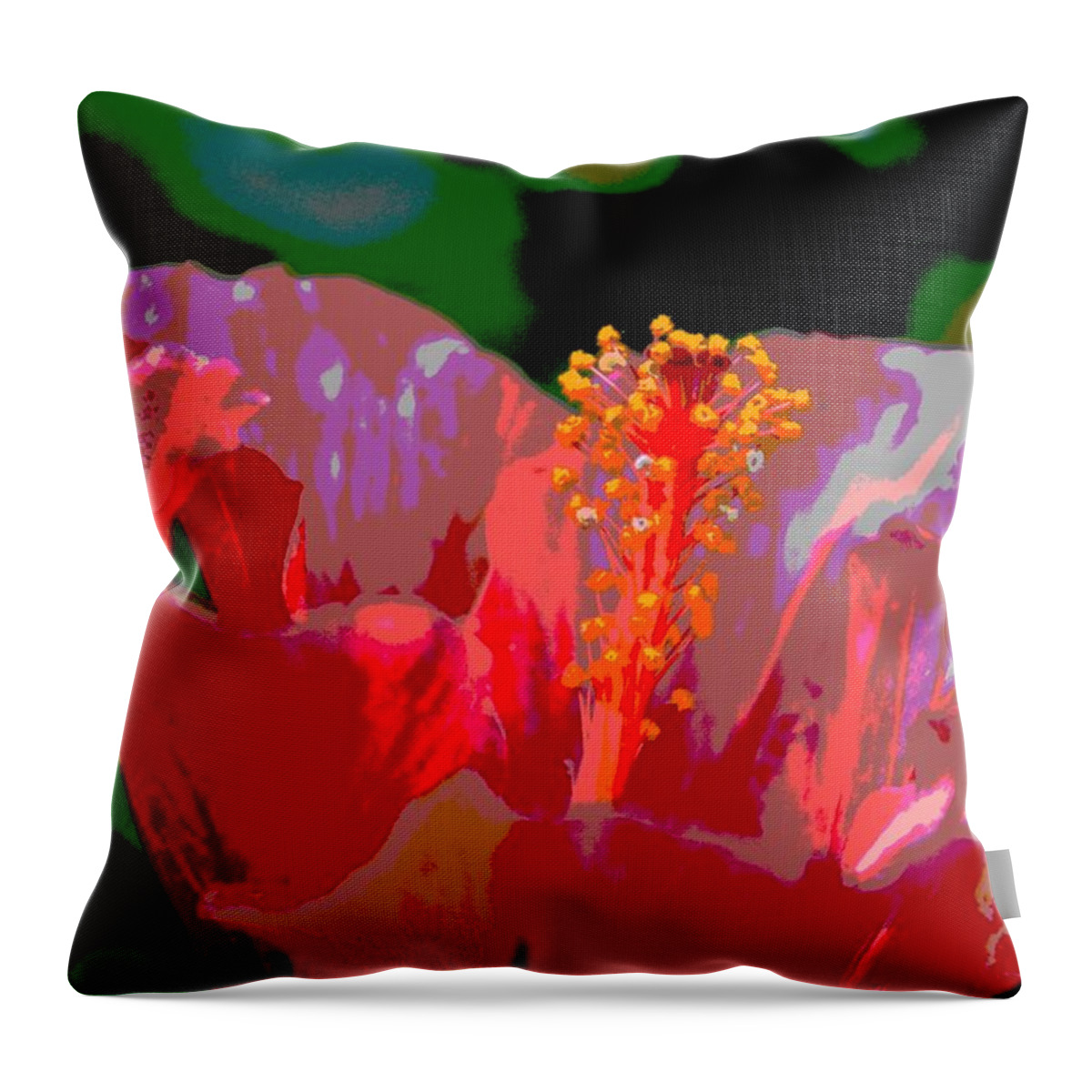 Hibiscus Throw Pillow featuring the photograph Celebration by Linda Bailey