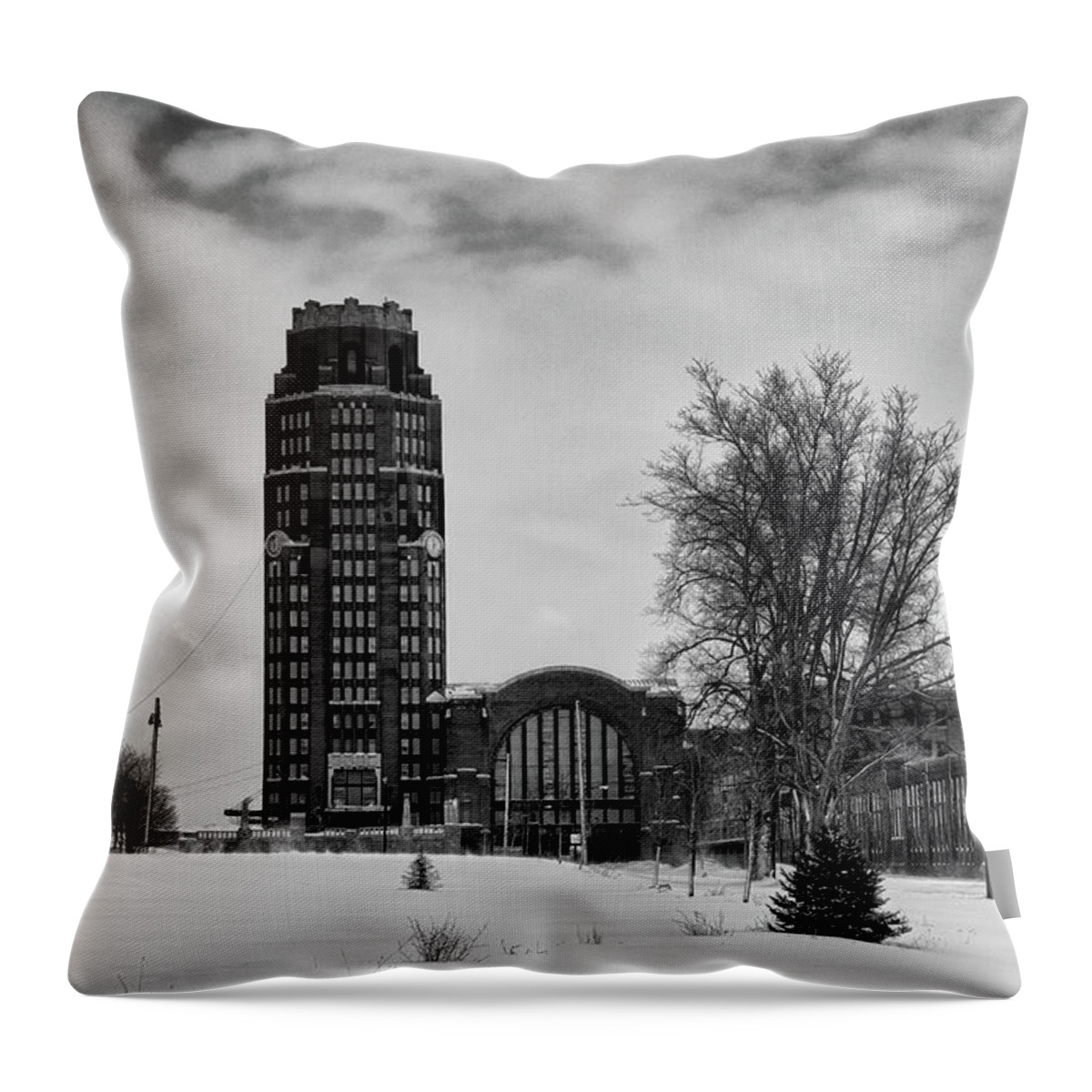 Buildings Throw Pillow featuring the photograph Central Terminal 4431 by Guy Whiteley