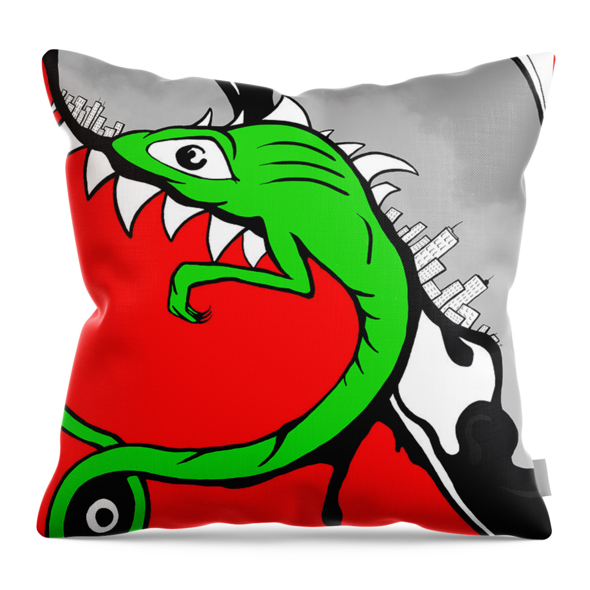 Lizard Throw Pillow featuring the digital art Change by Craig Tilley