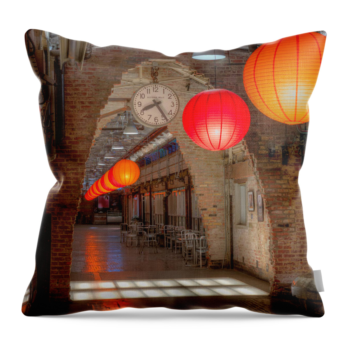 Clarence Holmes Throw Pillow featuring the photograph Chelsea Market I by Clarence Holmes