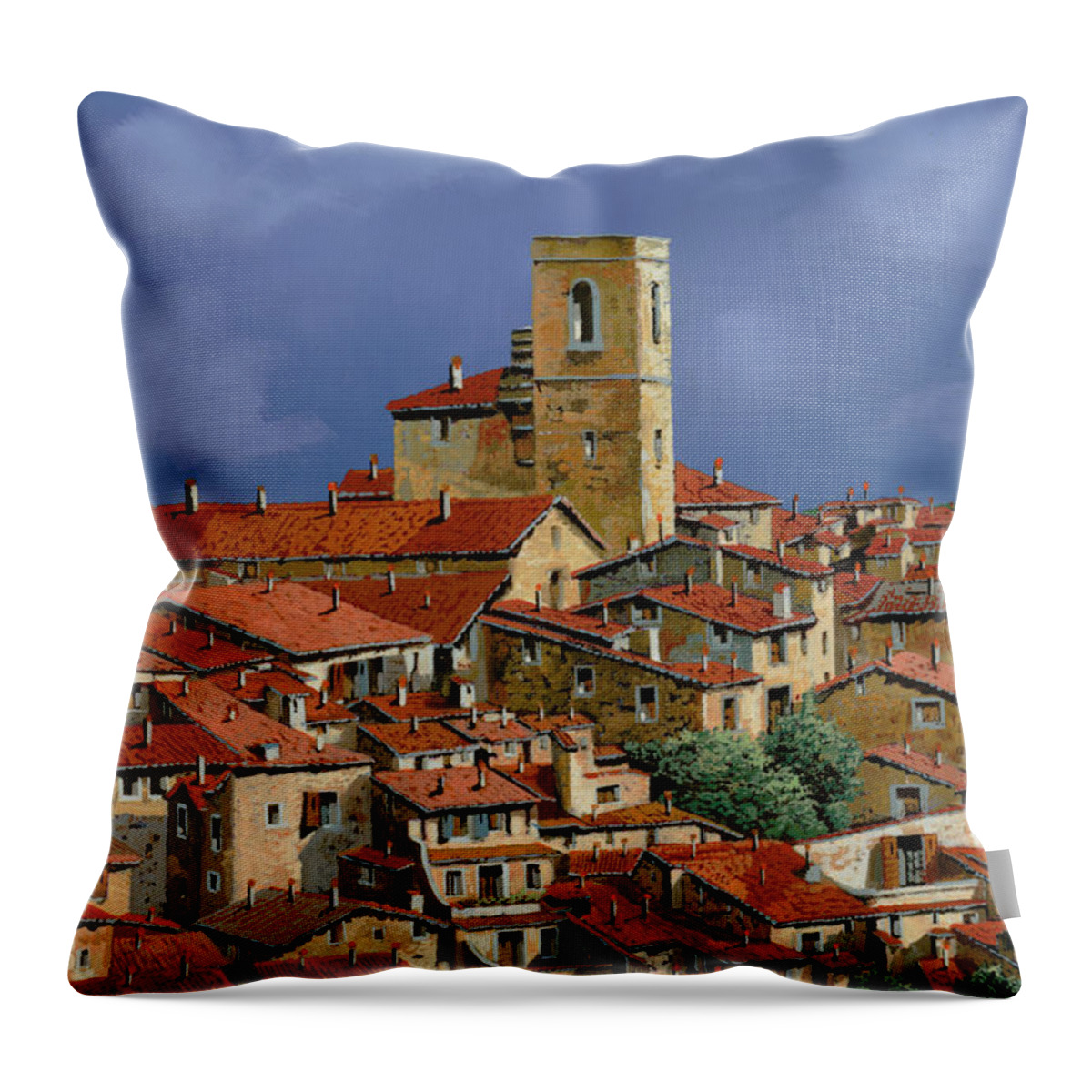Clouds Throw Pillow featuring the painting Cielo A Pecorelle by Guido Borelli