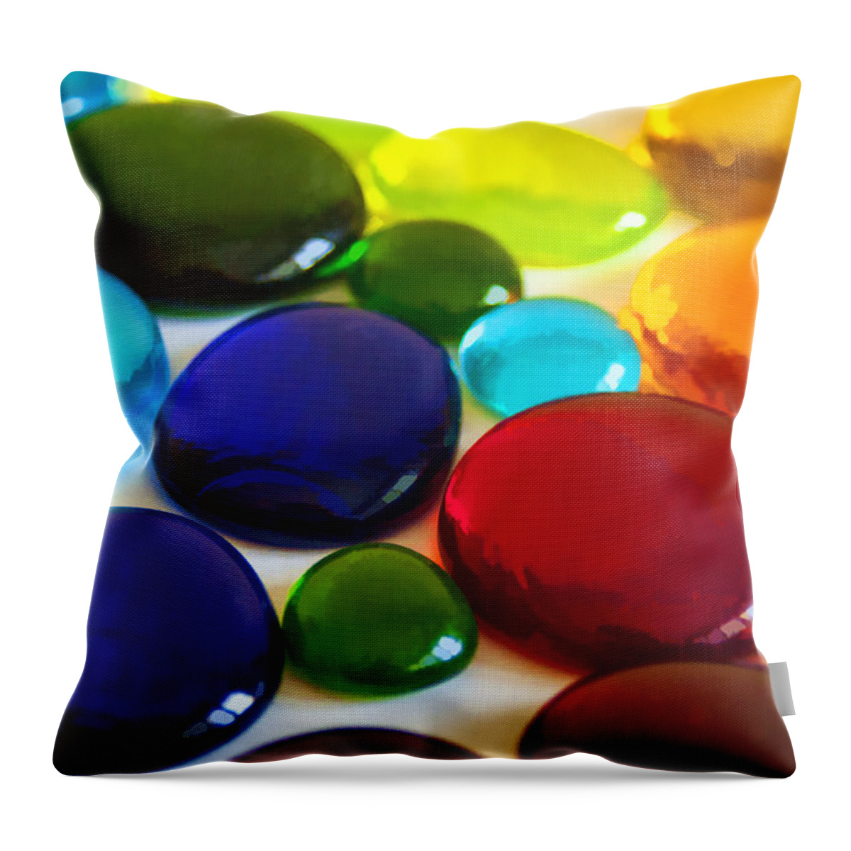 Colors Throw Pillow featuring the photograph Circles of Color by Cathy Kovarik