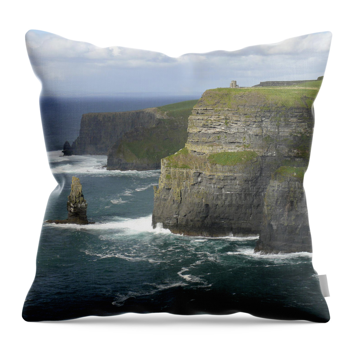 Ireland Throw Pillow featuring the photograph Cliffs of Moher 2 by Mike McGlothlen