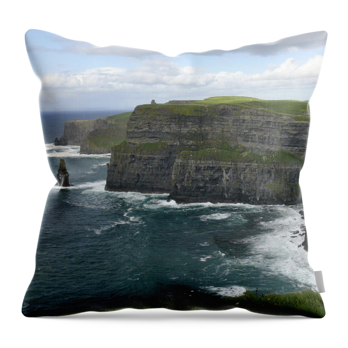 Ireland Throw Pillow featuring the photograph Cliffs of Moher 3 by Mike McGlothlen