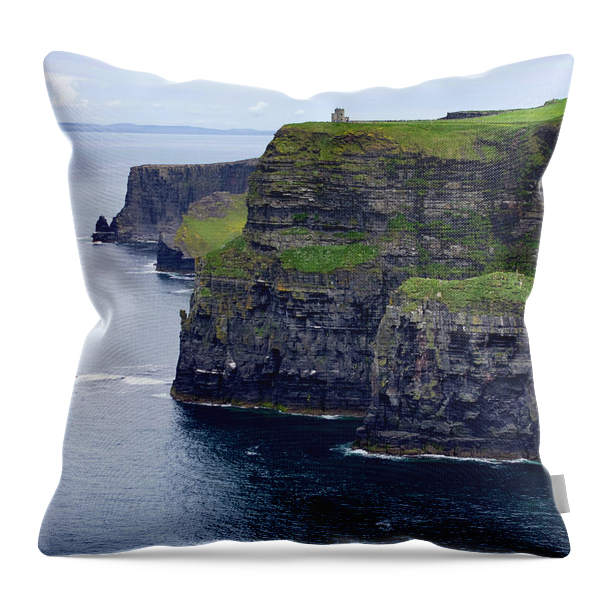 Tranquility Throw Pillow featuring the photograph Cliffs Of Moher by Sebastian Condrea