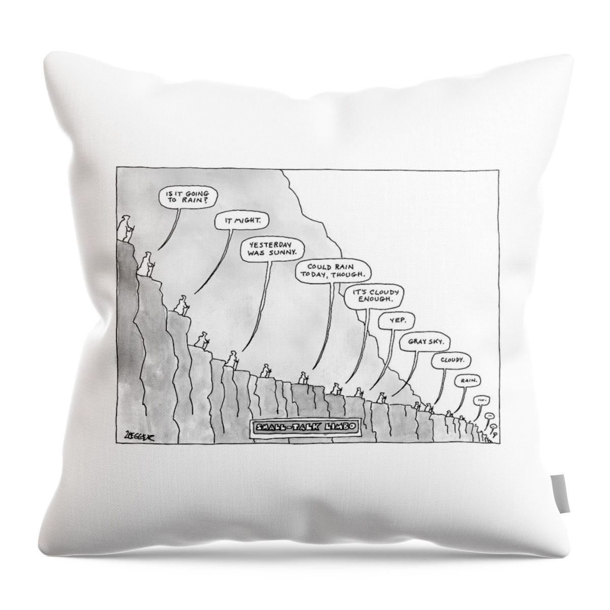 Cloaked Figures Making Their Way Across A Narrow Throw Pillow
