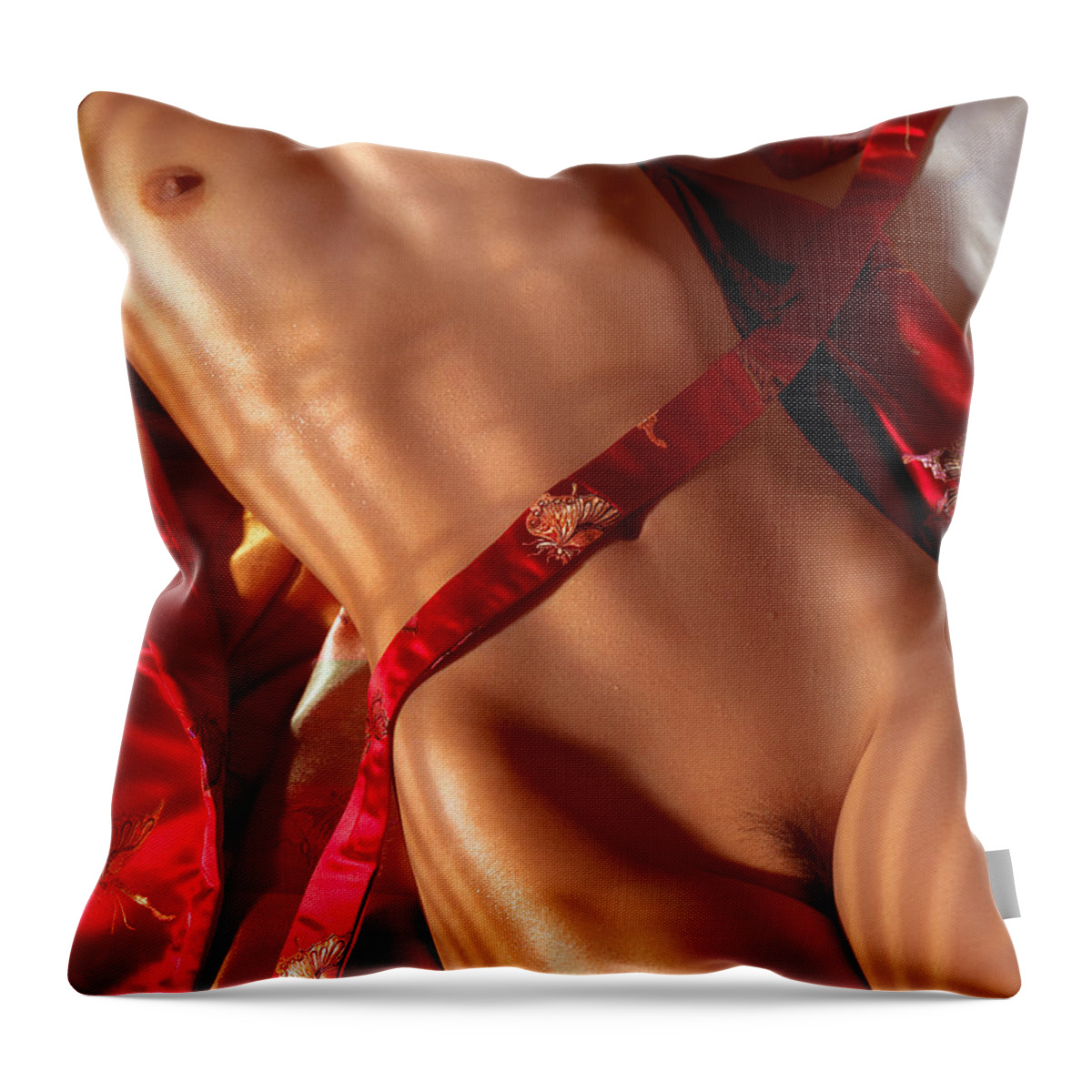 Nude woman body closeup of crotch abstract Throw Pillow by Maxim Images  Exquisite Prints - Fine Art America