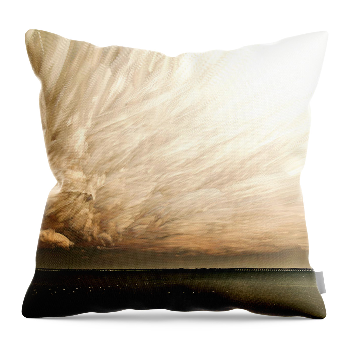 Landscape Throw Pillow featuring the photograph Cloud Chaos by Matt Molloy