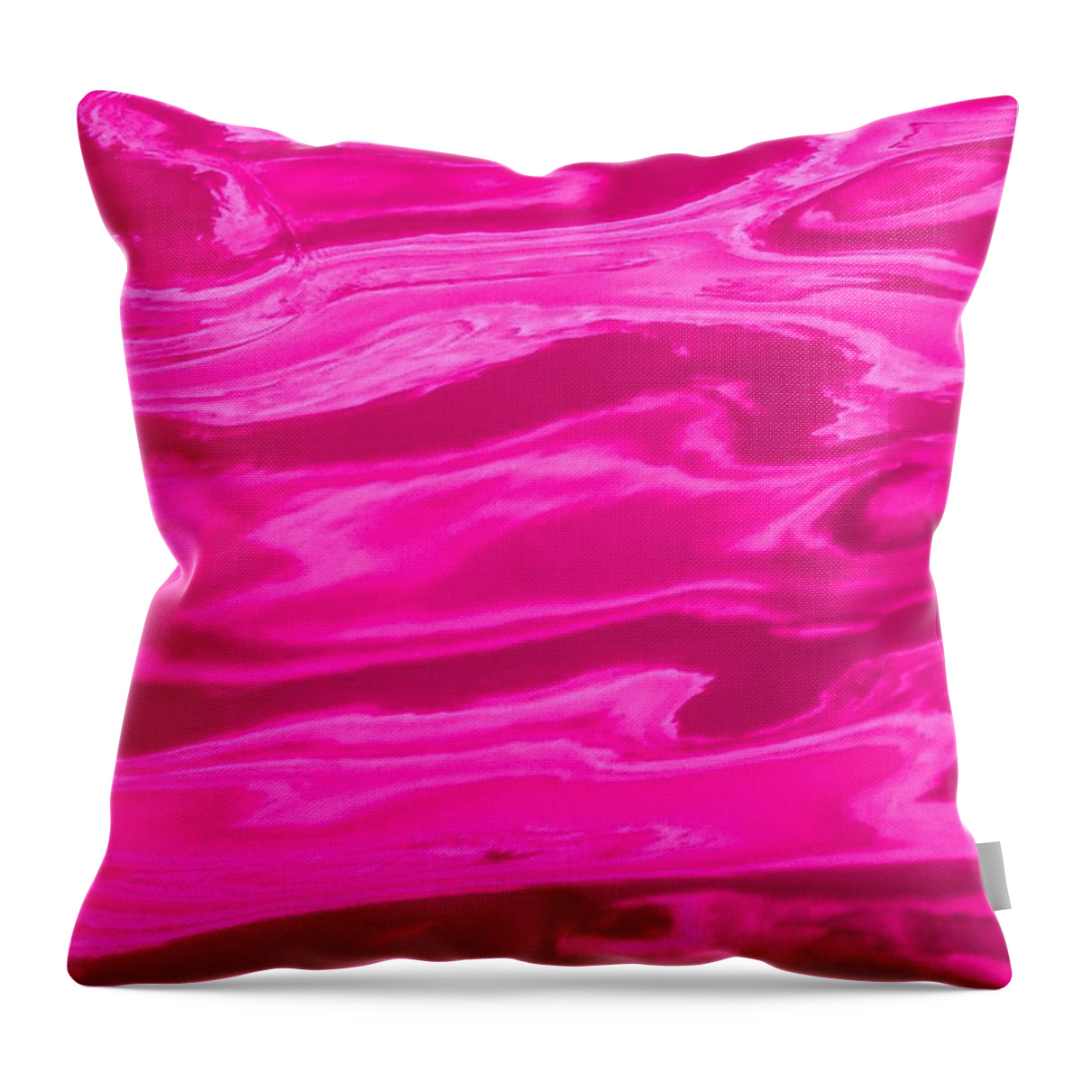 Multi Panel Throw Pillow featuring the photograph Colored Wave Maroon Panel Two by Stephen Jorgensen
