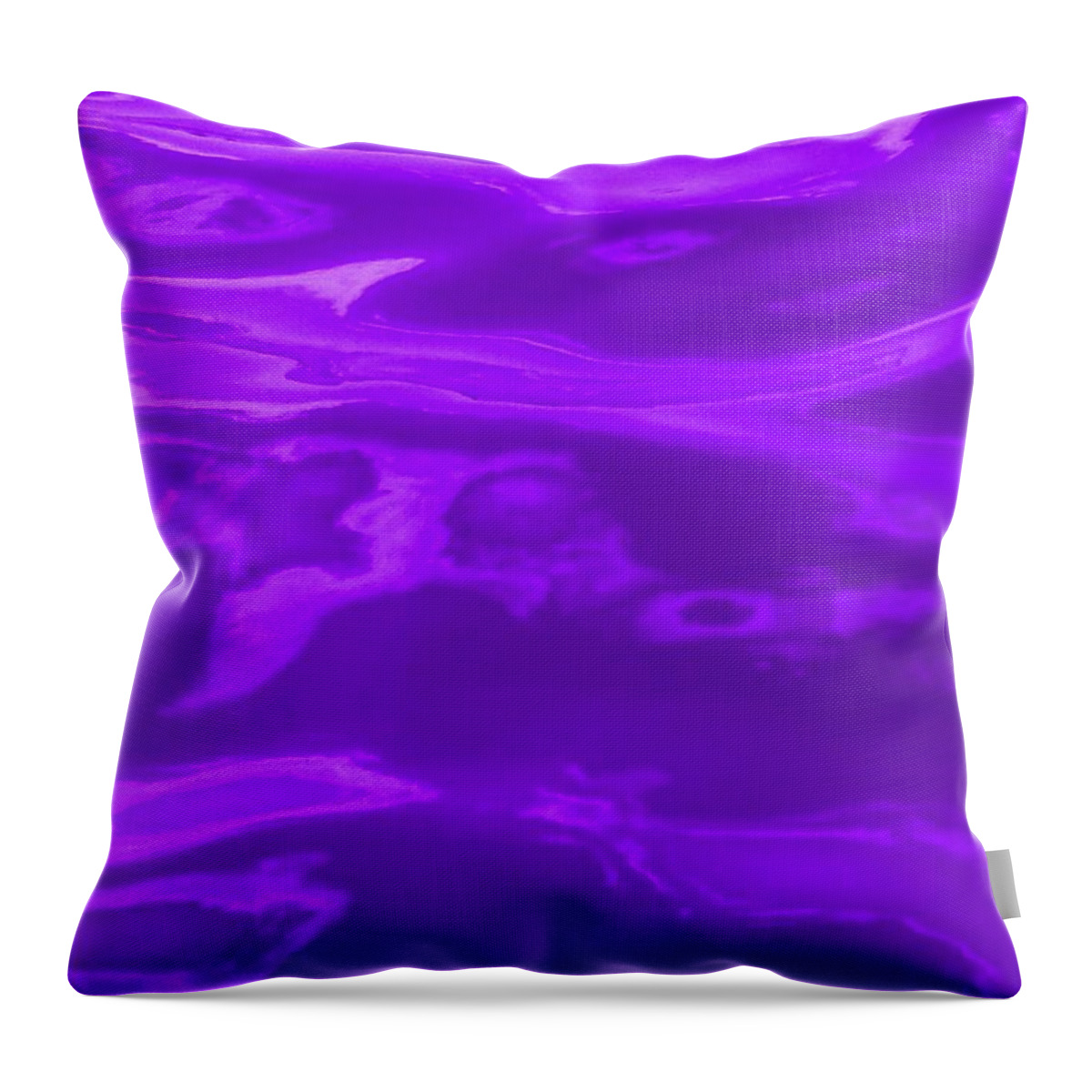 Multi Panel Throw Pillow featuring the photograph Colored Wave Purple Panel Three by Stephen Jorgensen