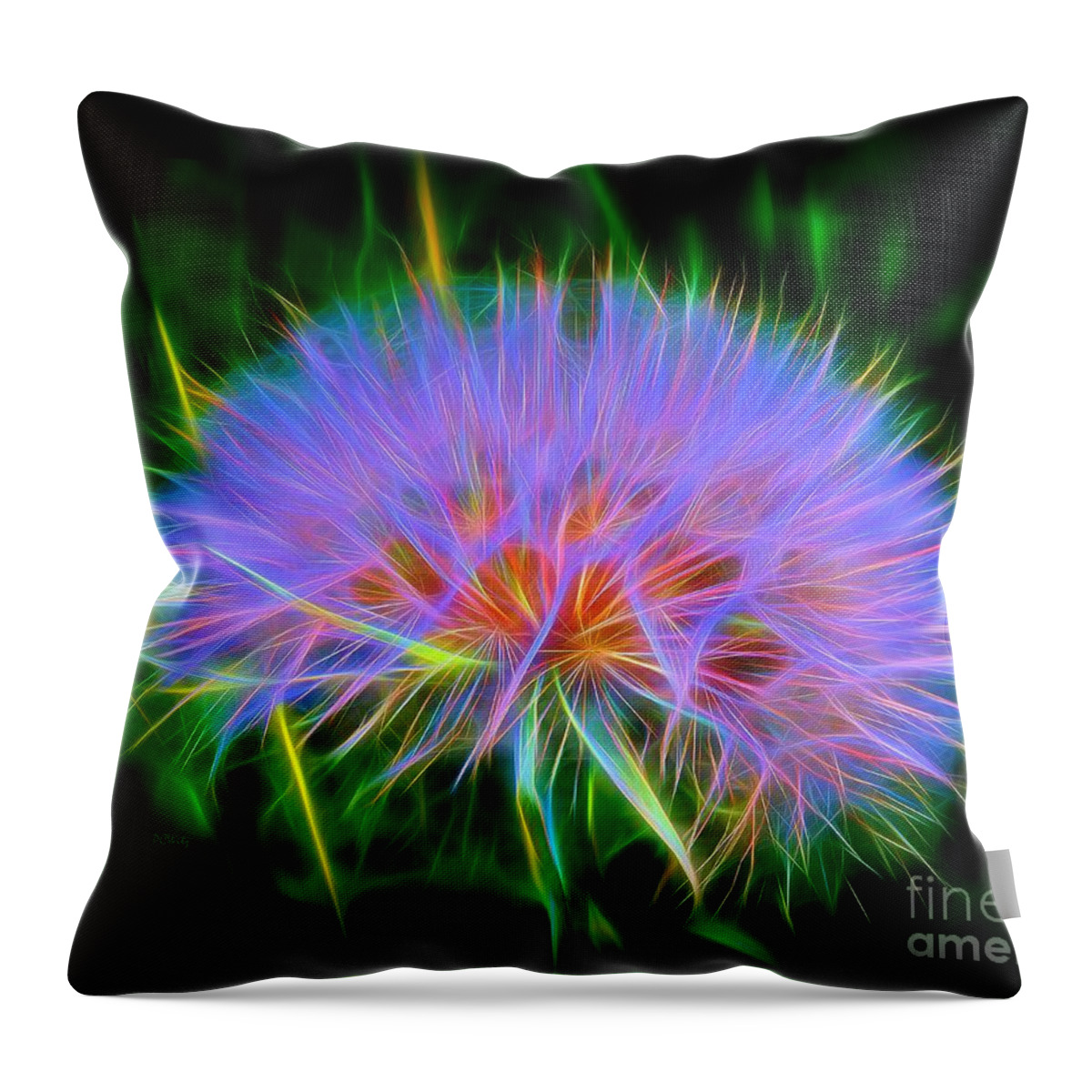 Colorful Puffball Throw Pillow featuring the photograph Colorful Puffball by Patrick Witz