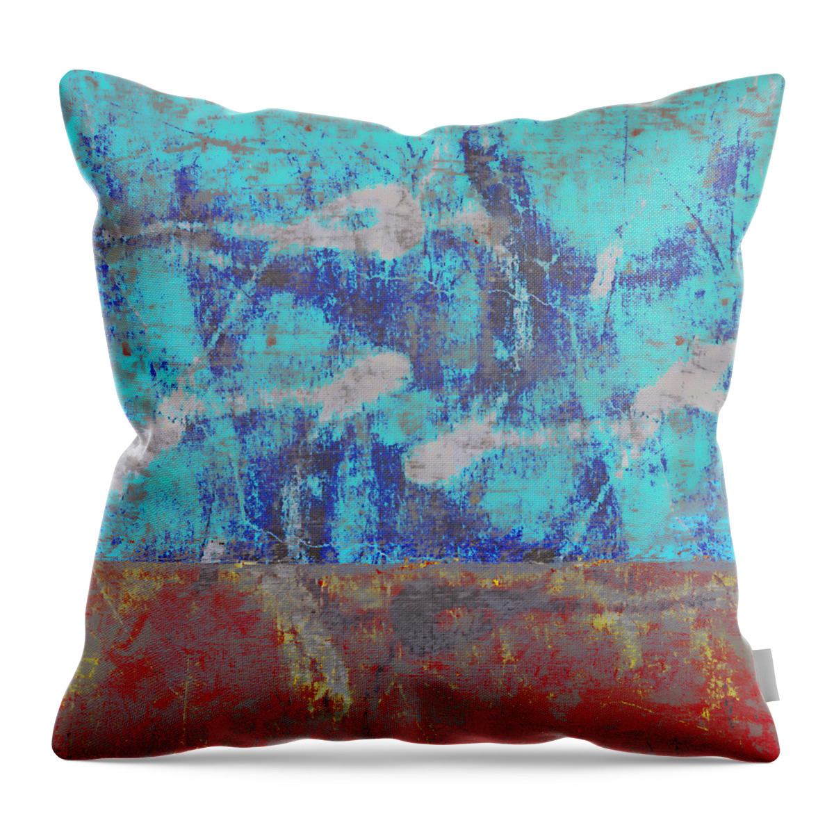 Abstract Throw Pillow featuring the photograph Colorful Walls Square Number 1 by Carol Leigh