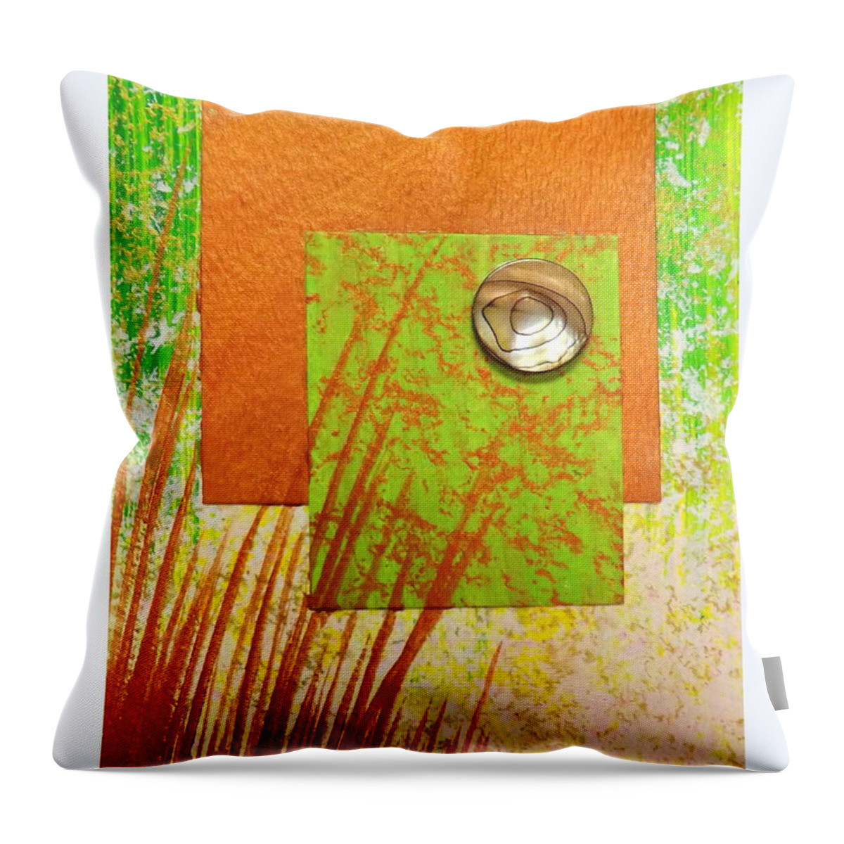 Copper Sunset Throw Pillow featuring the painting Copper Sunset by Darren Robinson
