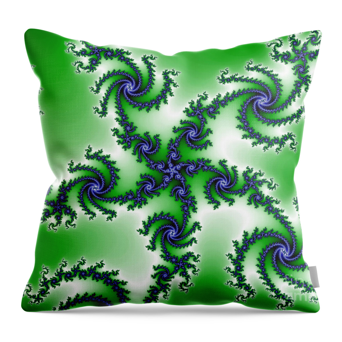 Fractal Throw Pillow featuring the digital art Cosmic Swirls by Robert E Alter Reflections of Infinity
