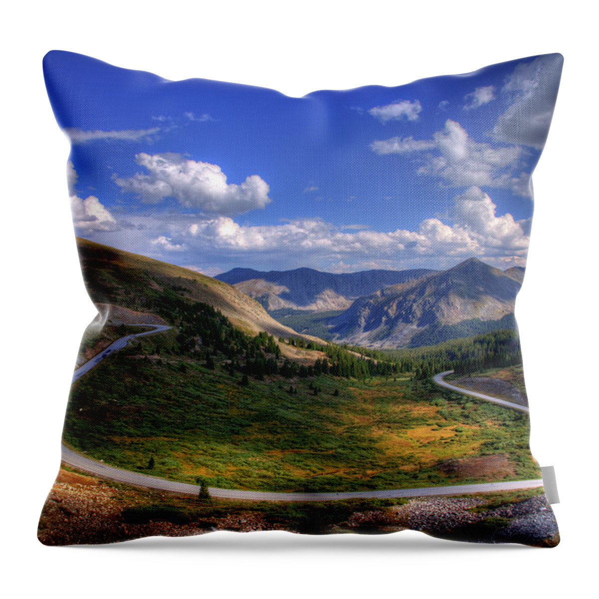 Scenics Throw Pillow featuring the photograph Cottonwood Pass Summit, Colorado by Dave Soldano Images