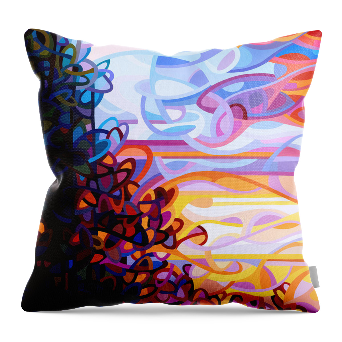 Art Throw Pillow featuring the painting Crescendo by Mandy Budan