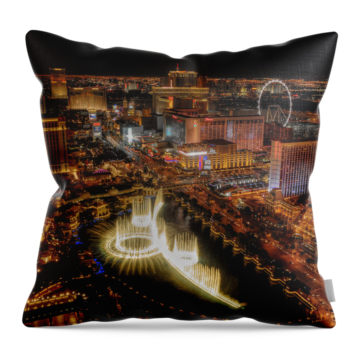 Las Vegas Throw Pillow featuring the photograph Cresendo by Stephen Campbell