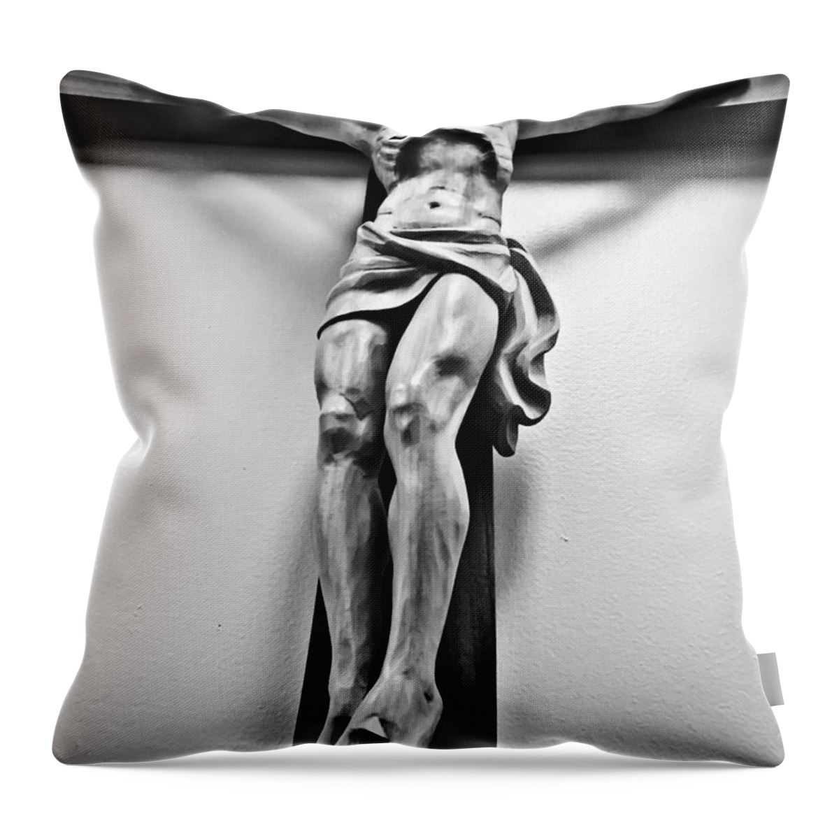 Jesus Throw Pillow featuring the photograph Crucifix by Chris Montcalmo