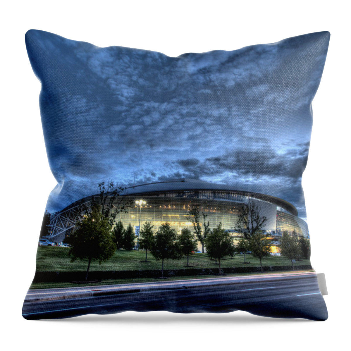 Dallas Cowboys Throw Pillow featuring the photograph Dallas Cowboys Stadium by Jonathan Davison