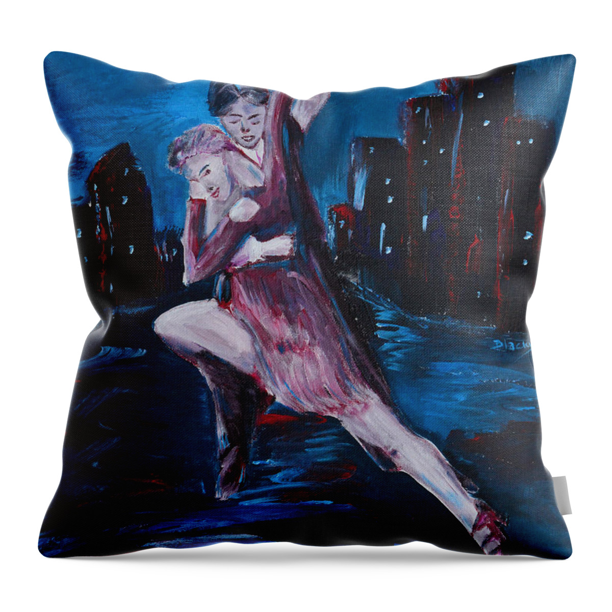 Dance Throw Pillow featuring the painting Dance The Night Away by Donna Blackhall