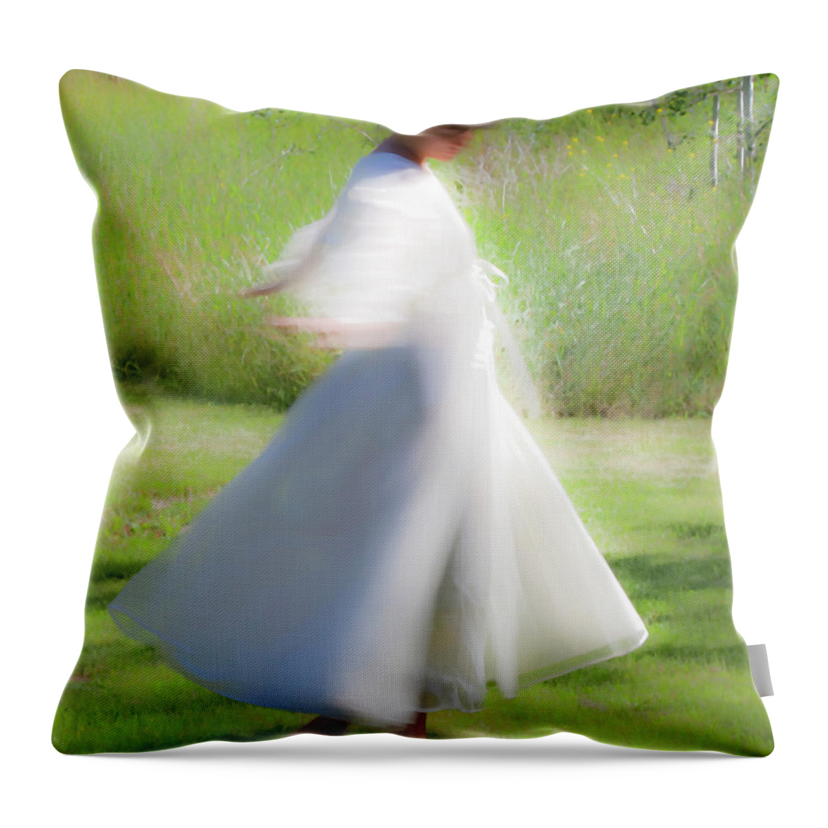 Impressionist Throw Pillow featuring the photograph Dancing In The Sun by Theresa Tahara