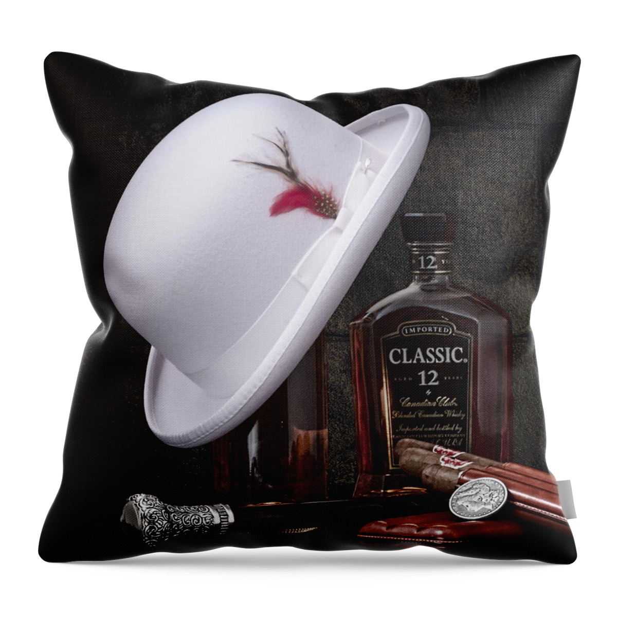 Accessories Throw Pillow featuring the photograph Dashing Young Man Still Life by Tom Mc Nemar