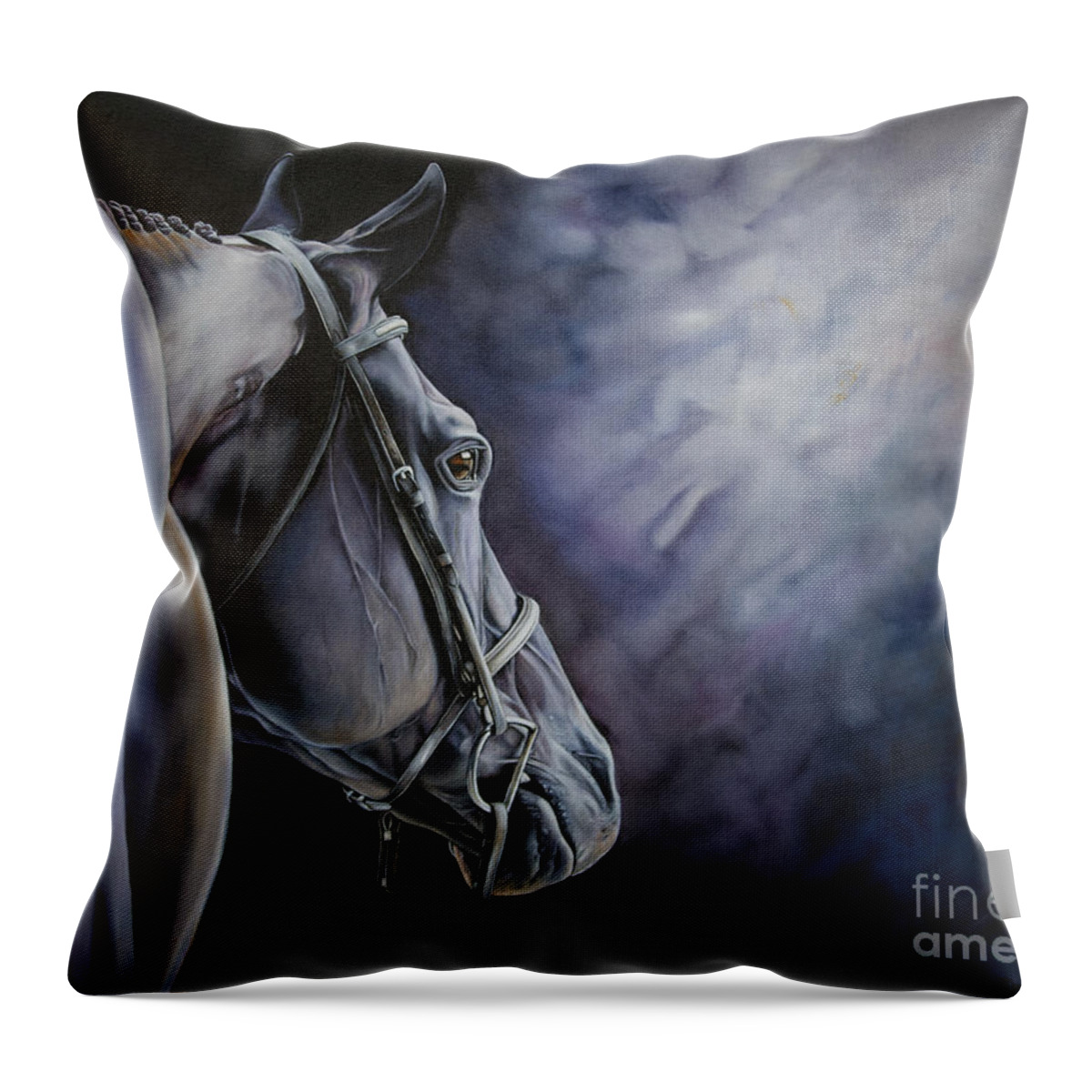 Oil Throw Pillow featuring the painting Dave by Joni Beinborn
