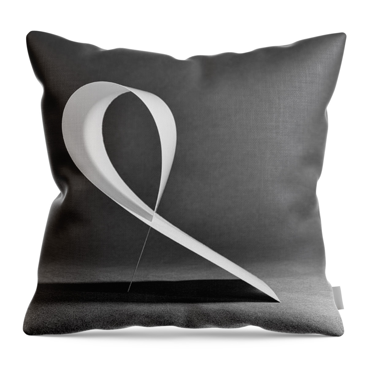 Black And White Throw Pillow featuring the photograph Delicate Balance by Mary Lee Dereske