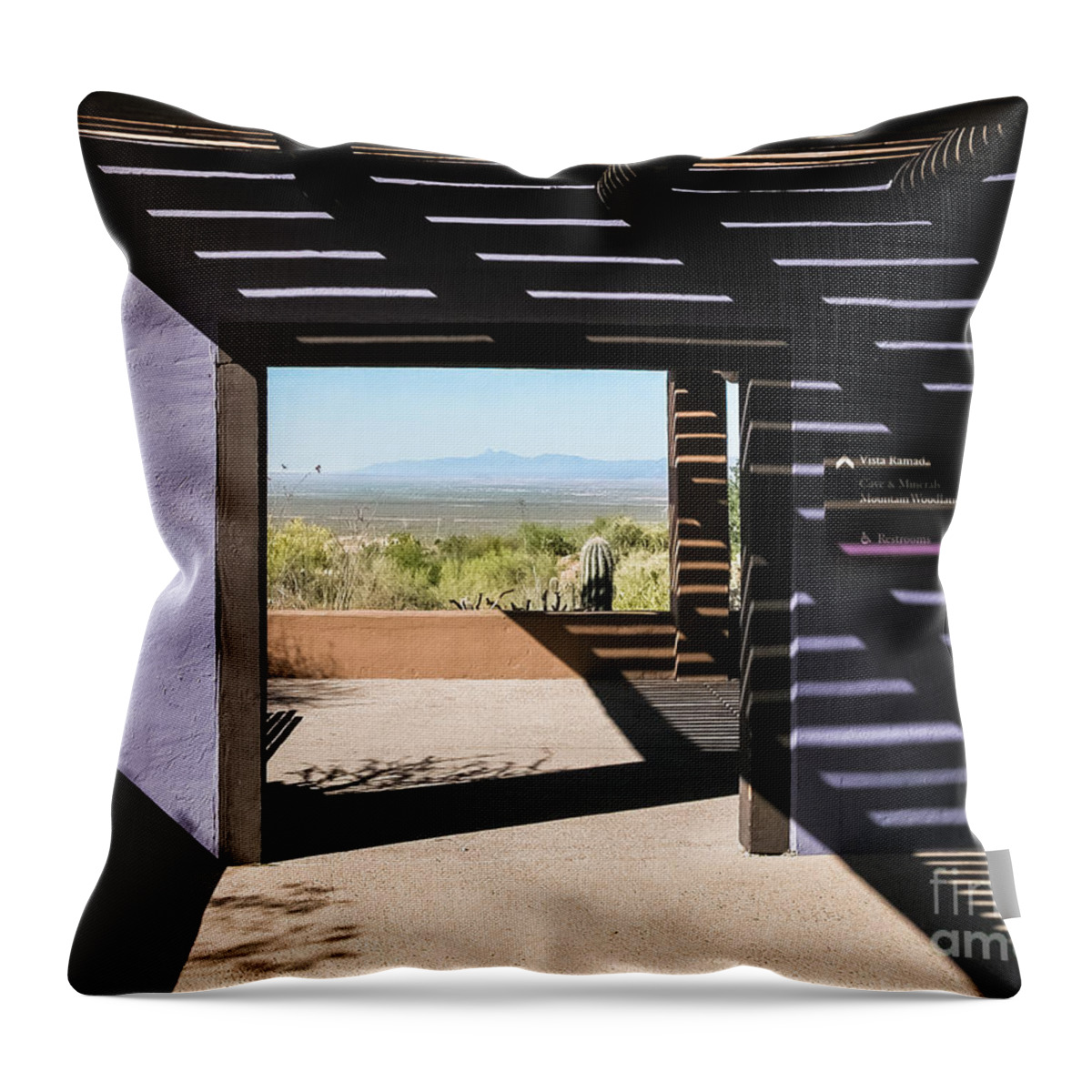 Desert Throw Pillow featuring the photograph Desert Portal by Al Andersen
