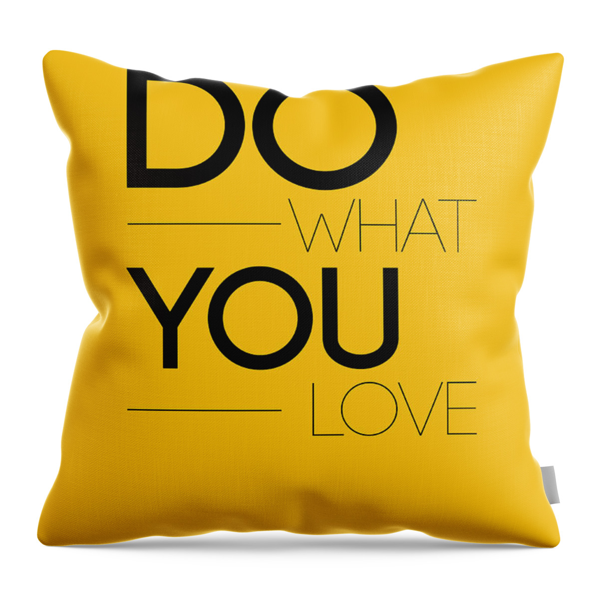 Love Throw Pillow featuring the digital art Do What You Love Poster 2 by Naxart Studio