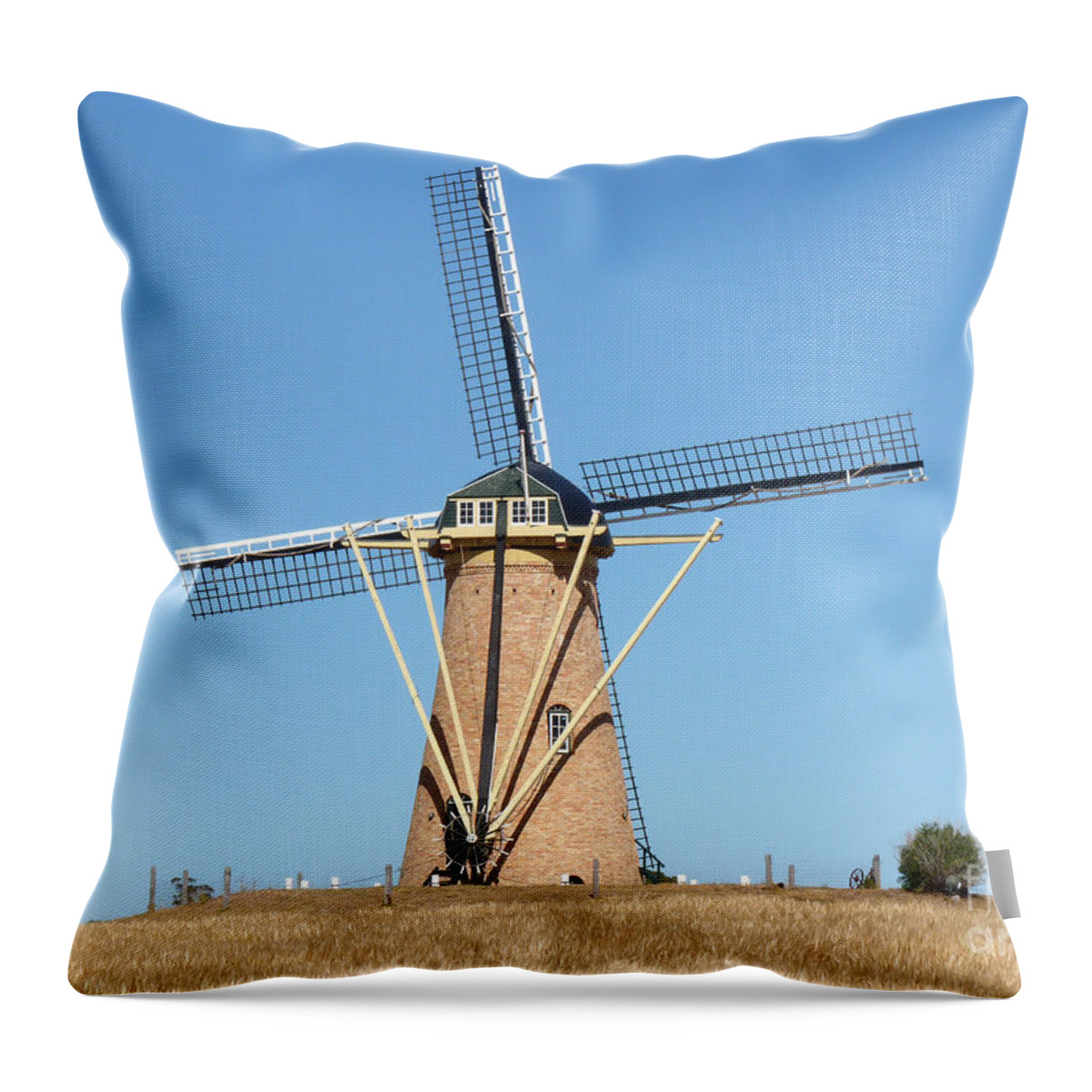 Australia Throw Pillow featuring the photograph Dutch Windmill - Western Australia by Phil Banks