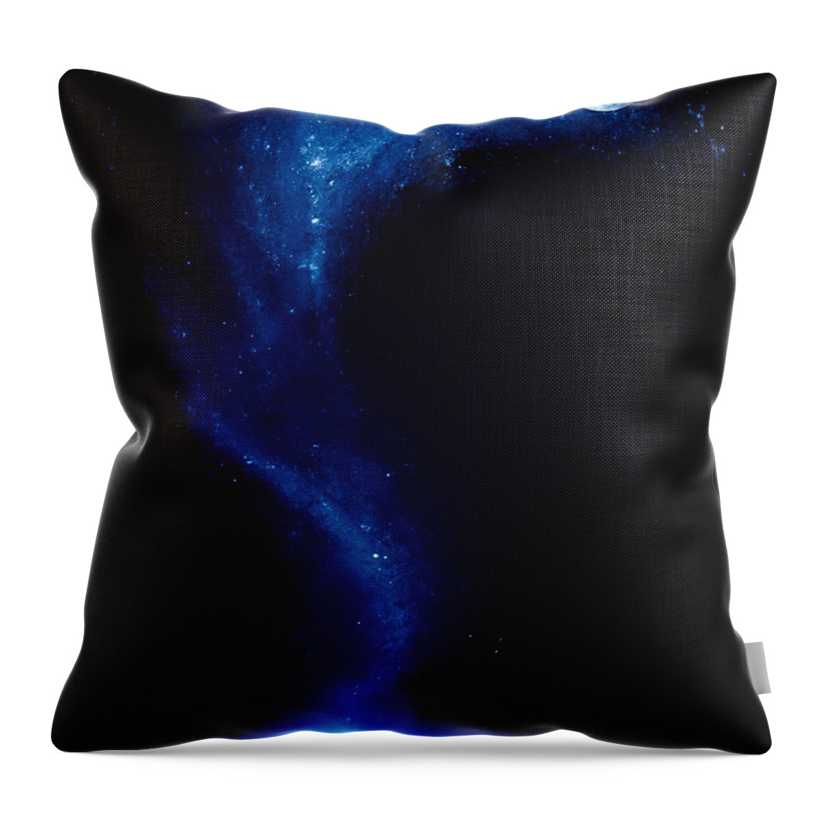Earth Throw Pillow featuring the photograph Earth and moon interconnected by Johan Swanepoel
