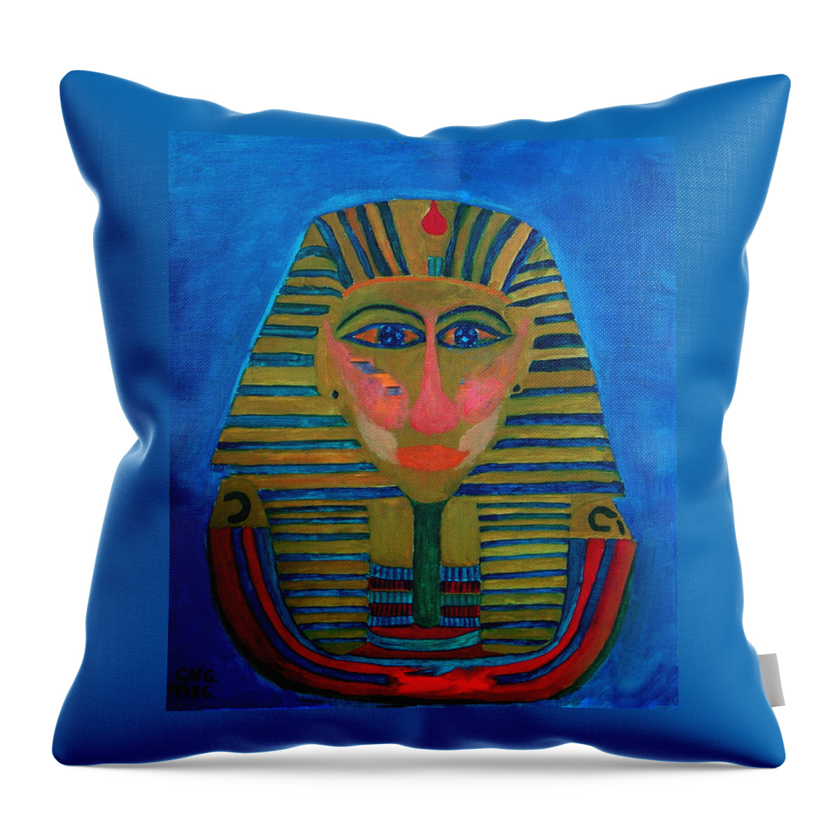 Colette Throw Pillow featuring the painting Egypt Ancient by Colette V Hera Guggenheim
