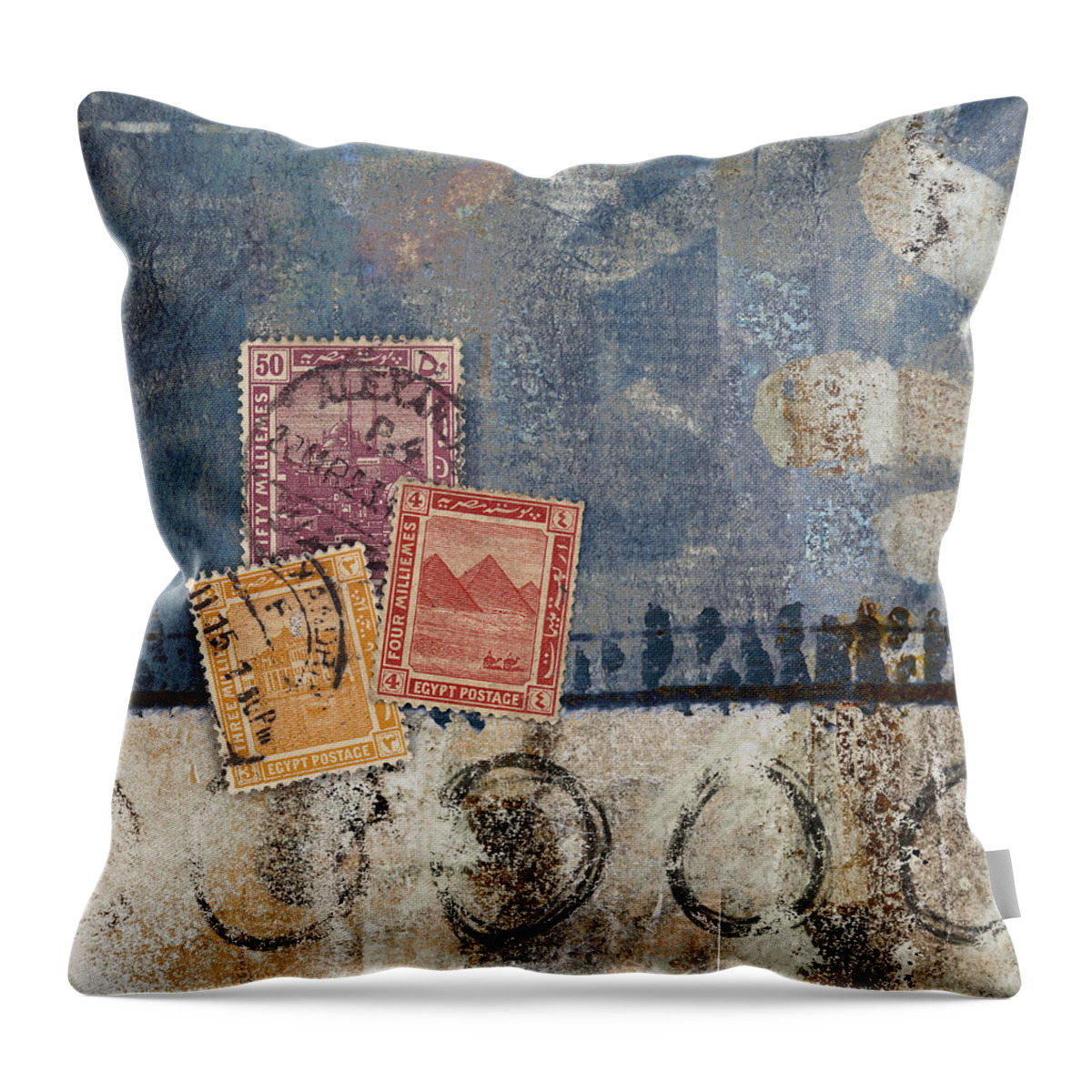 Egypt Throw Pillow featuring the photograph Egyptian Skies by Carol Leigh