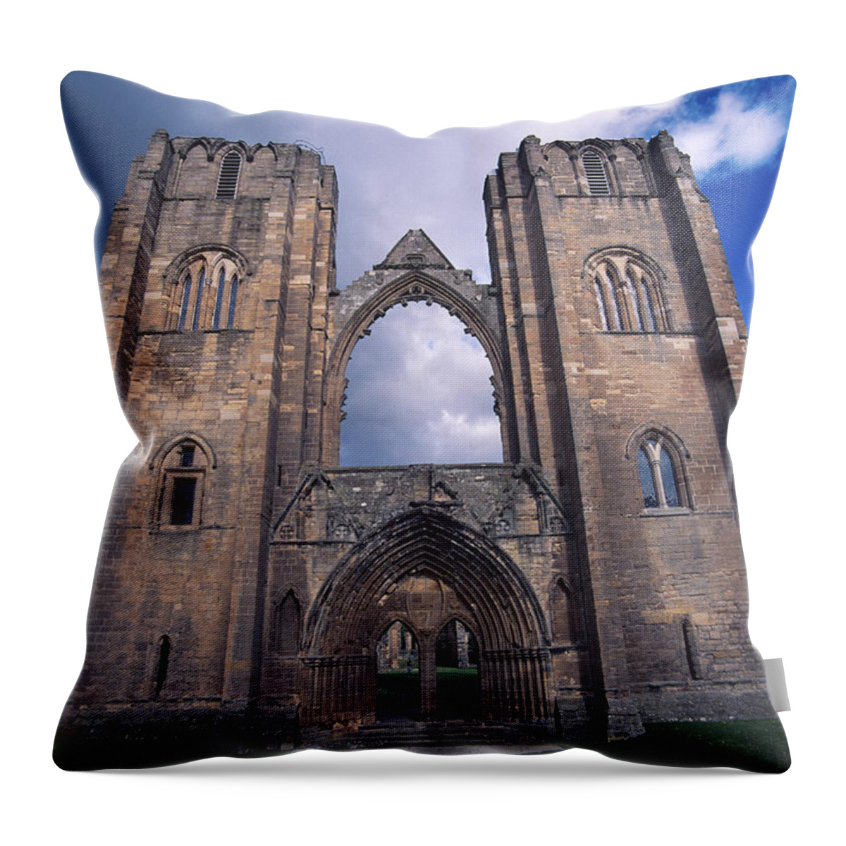 Elgin Throw Pillow featuring the photograph Elgin cathedral by Riccardo Mottola