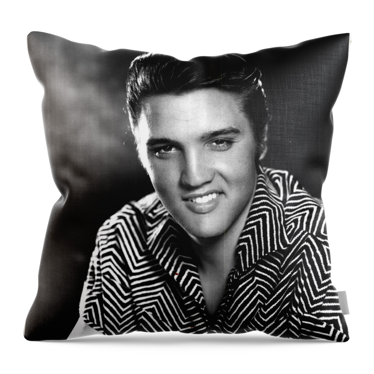 Elvis Throw Pillow featuring the digital art Elvis Presley by Georgia Fowler