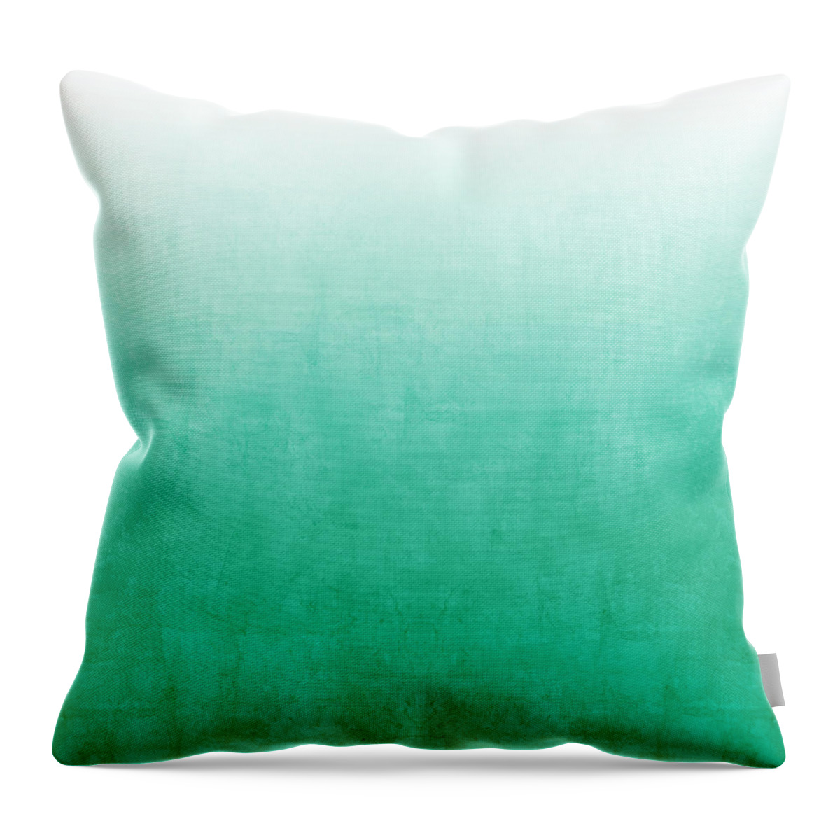 Abstract Throw Pillow featuring the mixed media Emerald Bay by Linda Woods