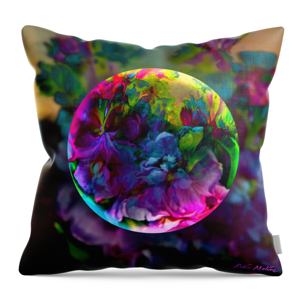 Spring Throw Pillow featuring the painting Emerging Spring by Robin Moline