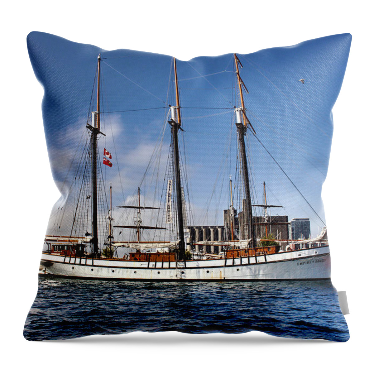 Empire Sandy Throw Pillow featuring the photograph Empire Sandy by Nicky Jameson