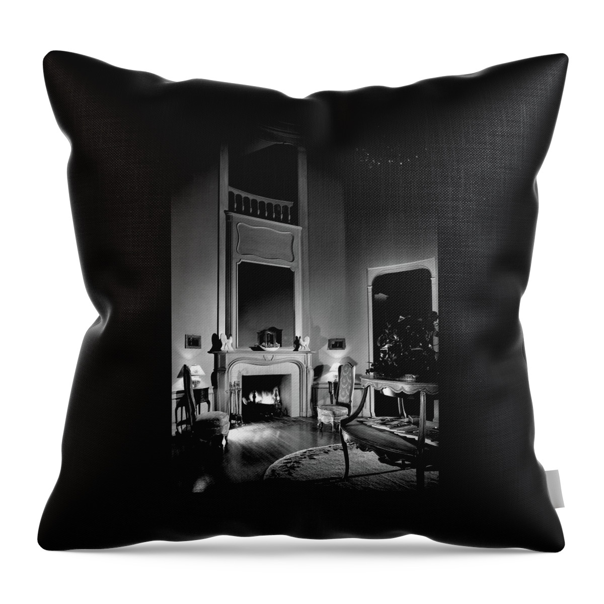 Entrance Hall Of Joan Bennett And Walter Wagner's Throw Pillow